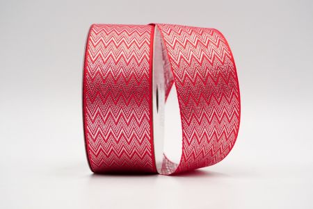 Red-Silver Zigzag Pattern Ribbon_K1767-273